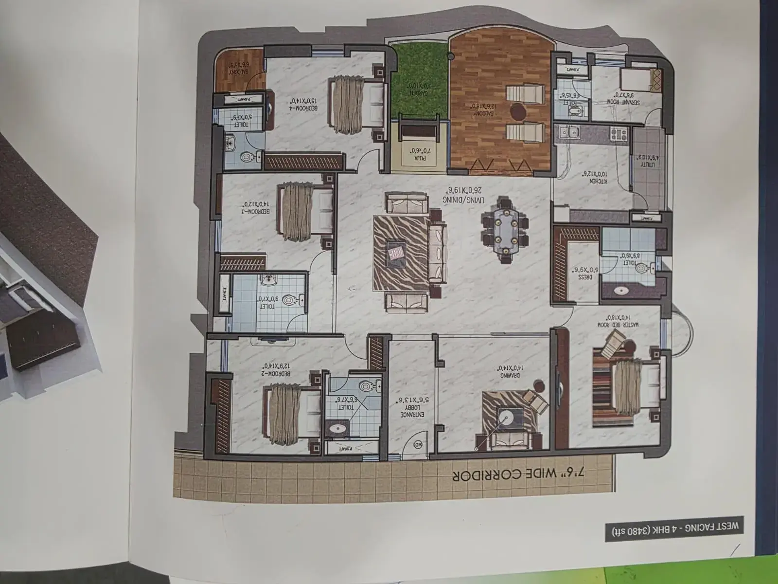 5BHK 5Baths Flat for Rent in NCC Urban Gardenia, Hi Tech City, Hyderabad