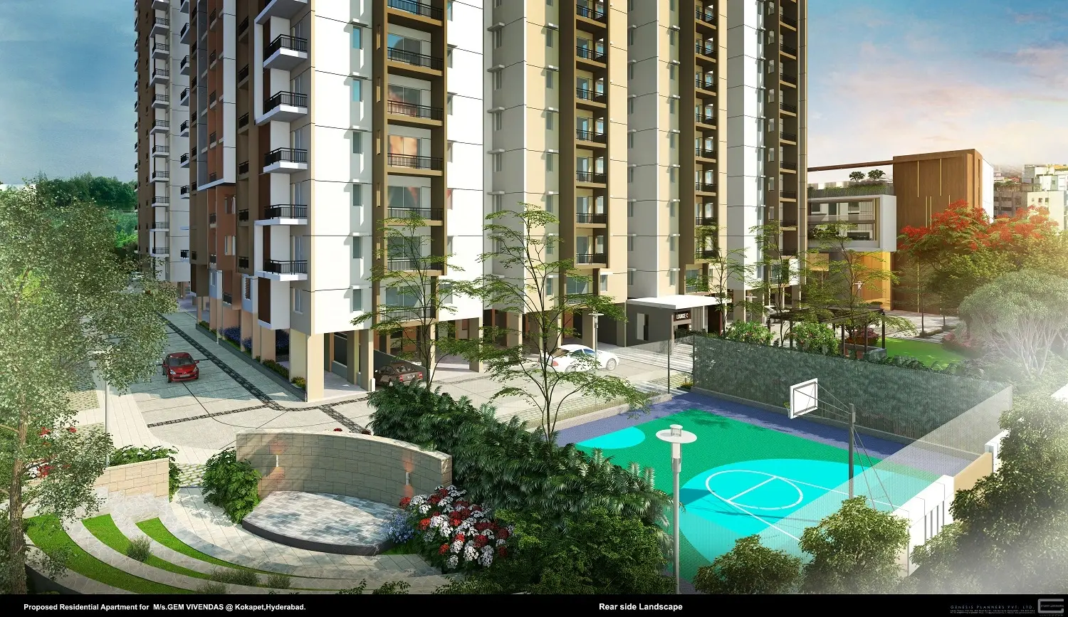 3BHK 3Baths Flat for Rent in Gem Nakshathra, Kokapet, Hyderabad