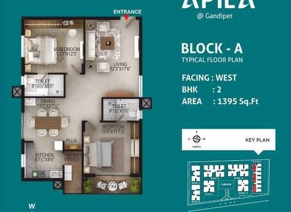 2 Bedroom 1416 Sq.Ft. Apartment in Gandipet Hyderabad