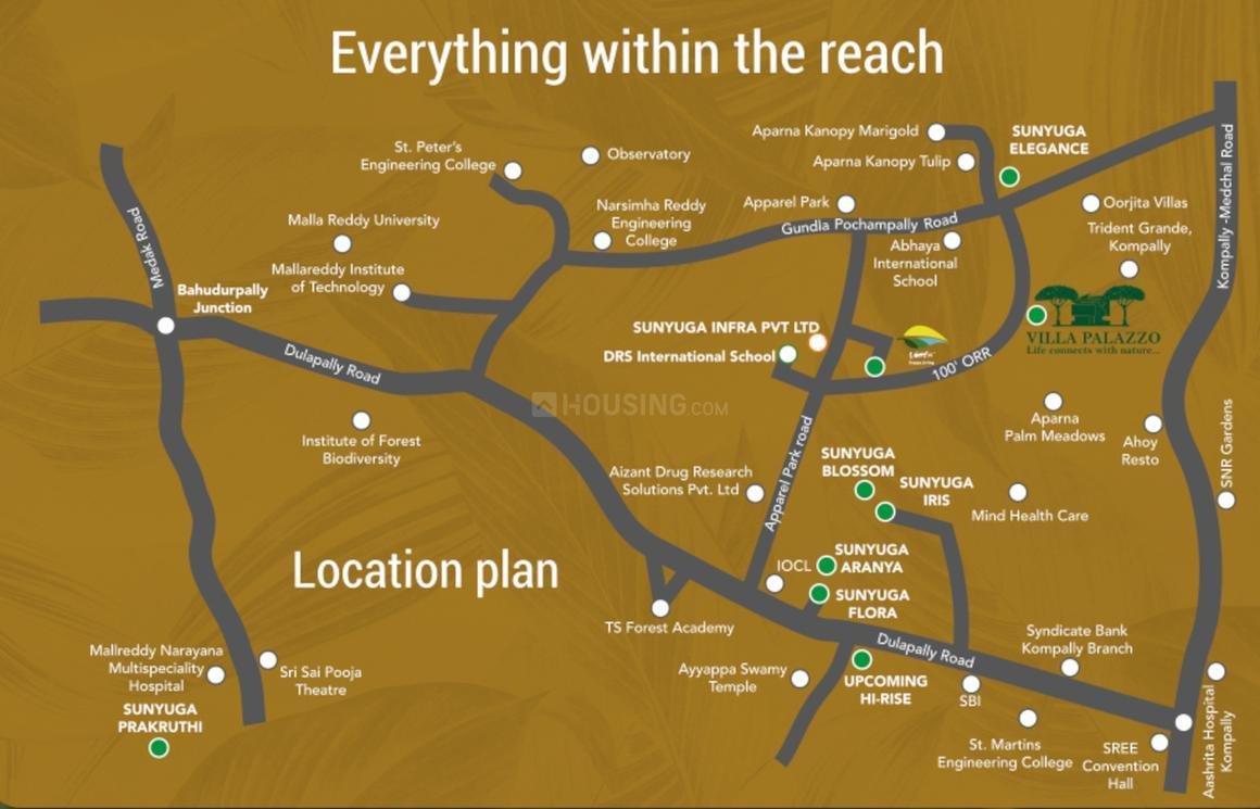 Sunyuga Villa Palazzo sale in Kompally, Gundlapochampally, Hyderabad