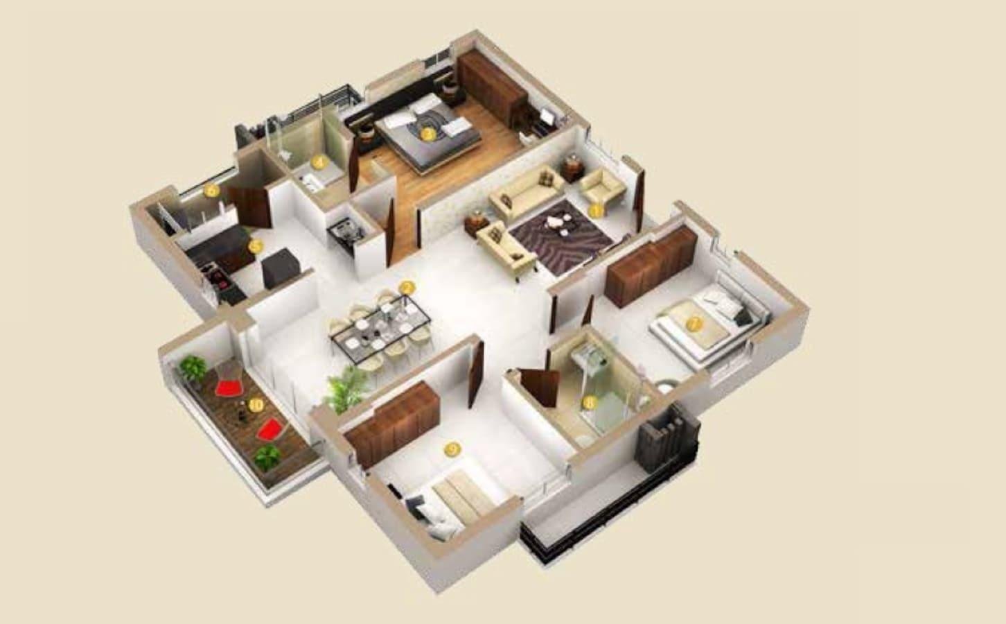 Honer Vivantis 3 Bedroom 1725 Sq.Ft. Apartment in Gopanpally Hyderabad