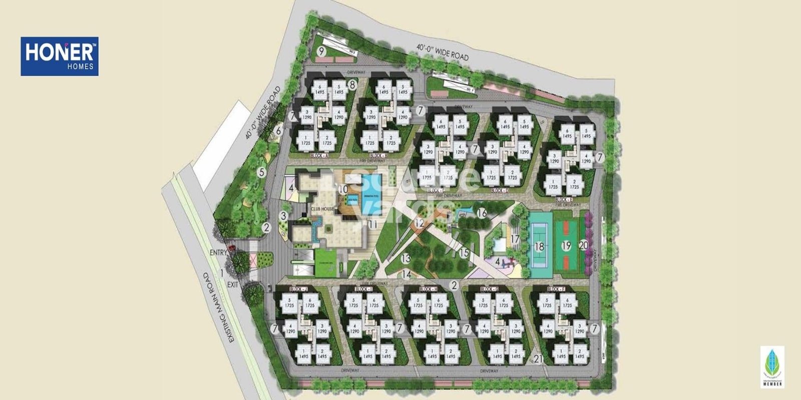 Honer Vivantis 3 Bedroom 1725 Sq.Ft. Apartment in Gopanpally Hyderabad