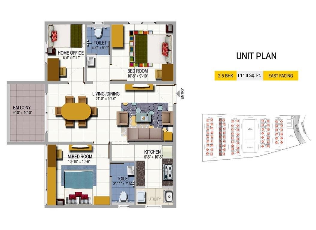 3 Bedroom 1617 Sq.Ft. Apartment in Bachupally Hyderabad