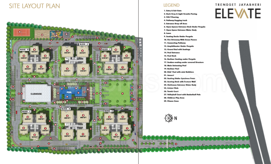 3BHK 4Baths Flat for Rent in Trendset Jayabheri Elevate and Connect, Kondapur, Hyderabad