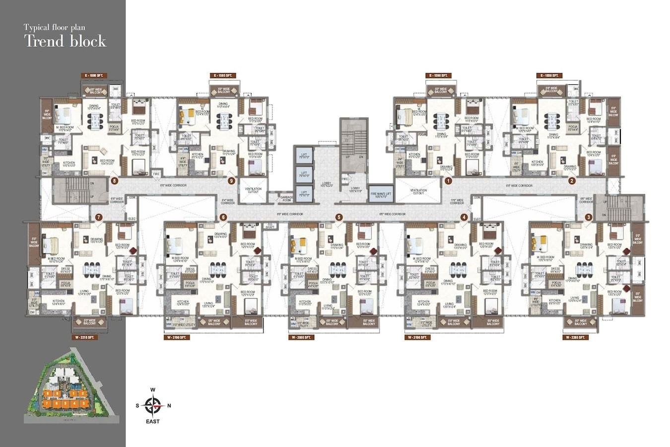 RNP 1 6 Bedroom 2160 Sq.Ft. Apartment in Kondapur Hyderabad