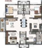 3BHK 3Baths Flat for Rent in Aparna Zenon, Puppalaguda, Hyderabad